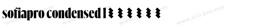 sofiapro condensed l字体转换